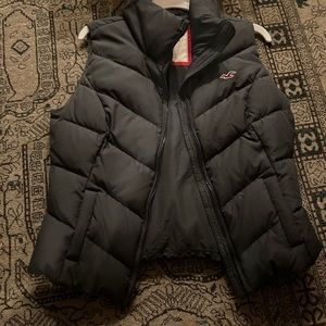 Grey hollister high neck vest